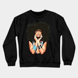 Erykah Badu Portrait Painting Crewneck Sweatshirt